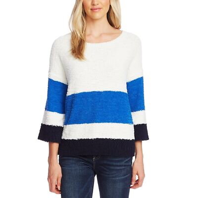 #ad VINCE CAMUTO NEW Women#x27;s Colorblocked Teddy Knit Boat Neck Sweater Top TEDO $23.73