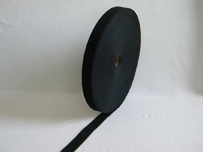 #ad 1 Black Roll Knit Knitted Elastic 1quot; inch Wide 50 yards Crafts sewing mask $26.99