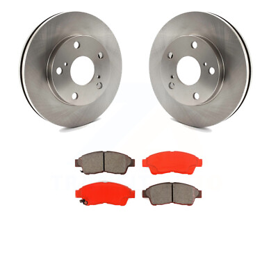 #ad Front Disc Rotors amp; Semi Metallic Brake Pads Kit For 1992 2001 Toyota Camry FWD $72.76