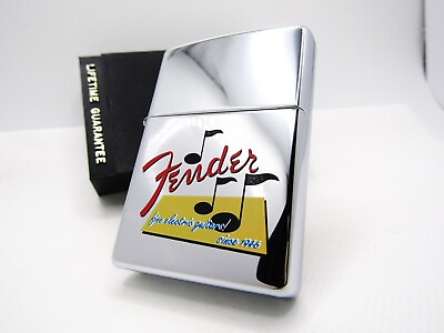#ad Fender Guitar note since 1946 Zippo 1997 MIB Rare $133.00