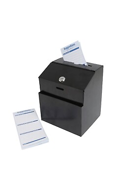 #ad Adir Wall Mountable Steel Suggestion Box with Lock Donation Box Collection box $24.99