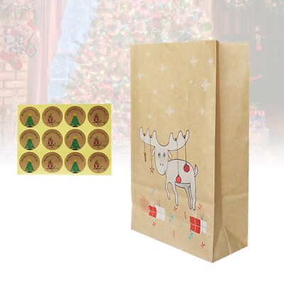 #ad 12 PCS Gift Bags Holiday Treat Bags Holiday Present Bags $9.15
