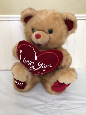 #ad 18” Dan Dee I Love You Teddy Bear 2010 Collectors Choice Brown Plush Stuffed $19.99