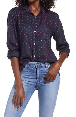 #ad GRAYSON The Hero Women#x27;s Button up Shirt Lyocell Red Ladybug Print Size 05 XL $27.58