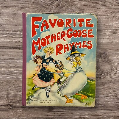 #ad Vintage FAVORITE MOTHER GOOSE RHYMES Board Book * 1937 * Platt amp; Munk $16.99