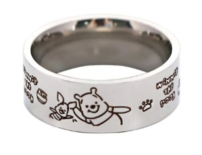 #ad Winnie The Pooh Cartoon Characters Stainless Steel Cosplay Metal Band Ring $8.99