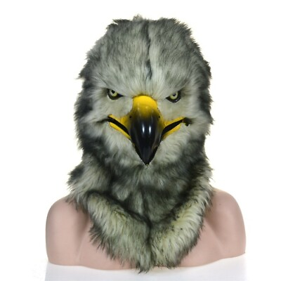 #ad Gray Eagle Mascot Costume Can Move Mouth Head Suit Halloween Outfit Cosplay Xmas $166.14