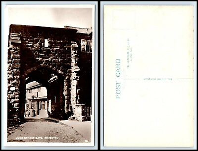 #ad RPPC PHOTO Postcard UK Coventry Cook Street Gate C27 $3.99