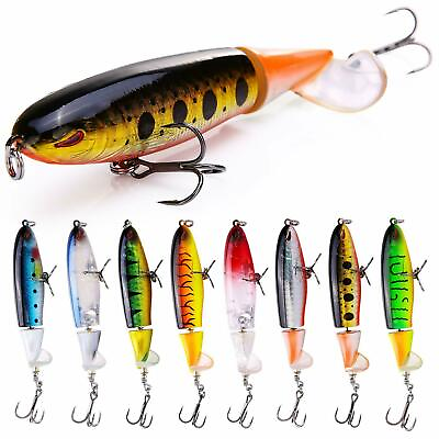 #ad Whopper Plopper Topwater Floating Fishing Lures Rotating Tail for Bass Pike Chub $2.86