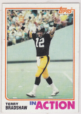 #ad 1982 Topps Football 205 Terry Bradshaw Pittsburgh Steelers IA In Action HOF $1.99