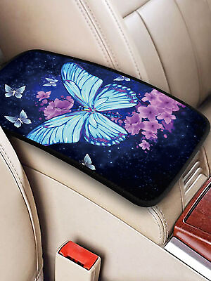 #ad General Motors Blue Butterfly Small Chrysanthemum Print Armrest Cushion Interior $13.64