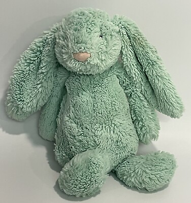 #ad Jellycat Bashful Bunny Mint Green Plush Rabbit Stuffed Animal Small CLEAN EUC $29.00
