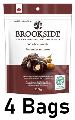 #ad Brookside Whole Almonds Dark Chocolate Balls 210g Each 4 Bags $39.56
