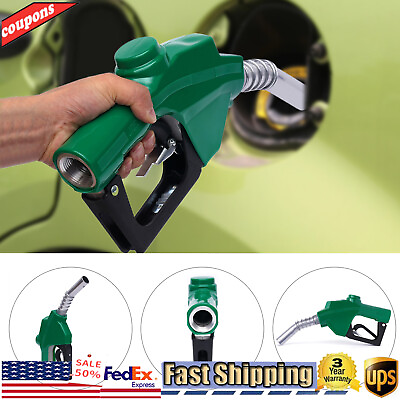 #ad 1#x27;#x27; Automatic Diesel Fuel Nozzle Auto Shut Off Fuel Pump Transfer Nozzle Green $47.50