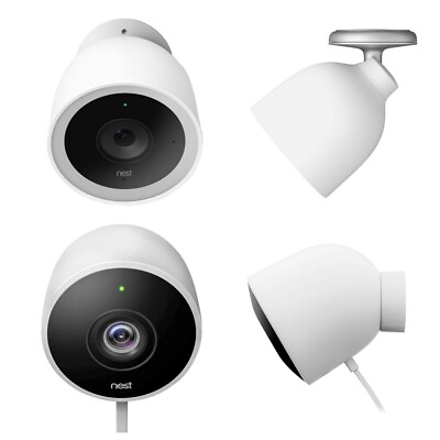 #ad Google Nest Cam IQ Outdoor Security Surveillance Camera NC4100 NC2100ES White $279.99
