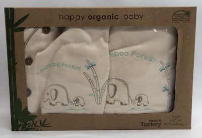 #ad Happy Organic Baby Layette Gift Clothing 10 pcs Newborn Gift Set Elephant White $26.99