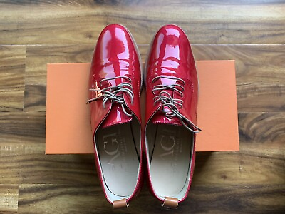 #ad womens size 7 AGL made in italy Red patent leather small size fit6.5 without box $155.00