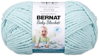 #ad Bernat Baby Blanket Big Ball Yarn Seafoam 2 Pack $27.53