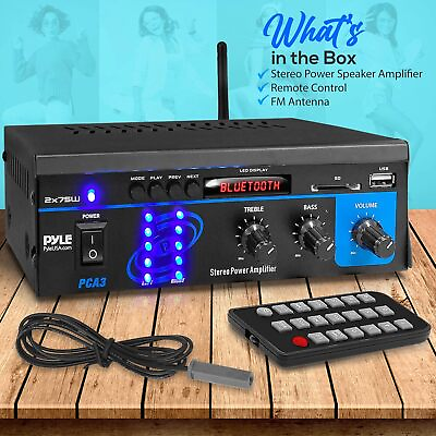 #ad New Home Audio Power Amplifier System Dual Channel Sound Stereo Receiver w LED $49.34
