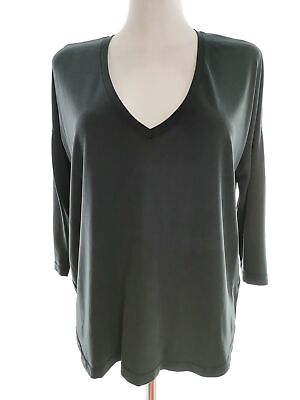#ad Culture Size S Black Blouse Modal Sleeve 3 4 Oversize $34.12