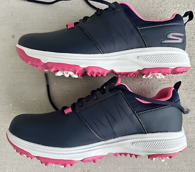 #ad Skechers Golf Shoes Blue and Pink Ladies Girls Size 3 In VGC $33.98