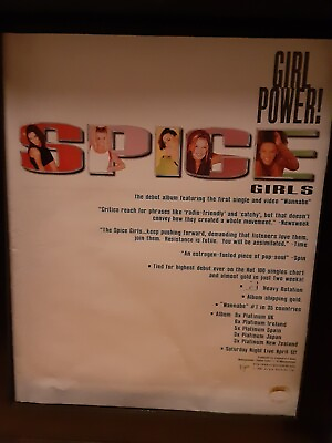 #ad Spice Girls Rare Original Debut Album Promo Poster Ad Framed $60.45
