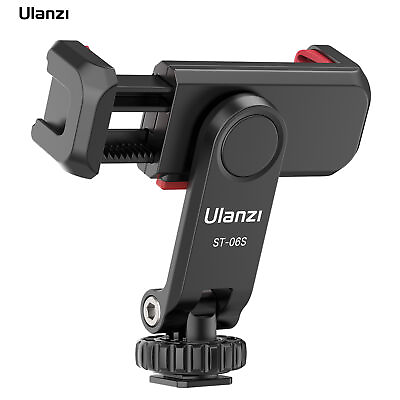 #ad Ulanzi ST 06S Phone Holder Clamp 360° Rotatable with Dual Cold Shoe Mount H6O7 $9.99