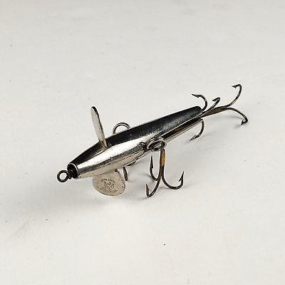 #ad Vintage Pflueger Devon Breakless Minnow Fishing Lure Nickel Finish Early 1900s $19.95