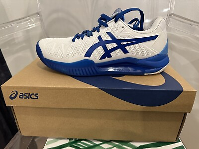 #ad Asics Gel Resolution 8 Athletic Shoes in White blue youth Size 6 men’s $99.99