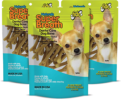 #ad Fido Super Breath Dental Care Bones Dogs Refreshing All Natural Ingredients $46.99