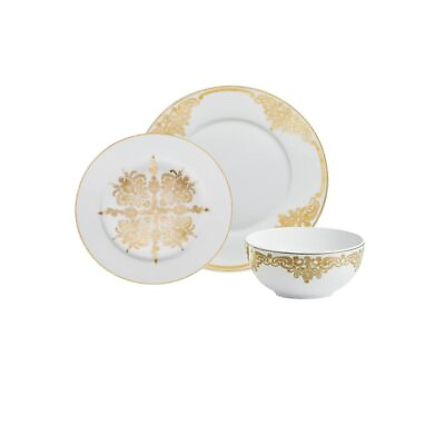 #ad Dinnerware with Salad Dessert Plate Dinner Plate and Bowl Porcelain 20th Ce... $149.38