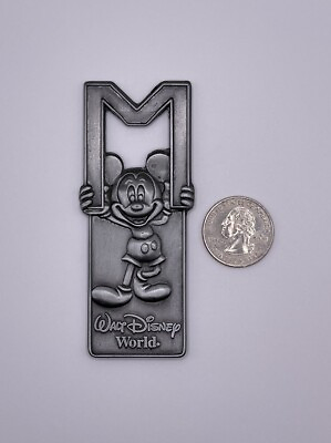 #ad Walt Disney World Mickey Mouse Metal Bottle Opener Pewter Finish Souvenir $8.00