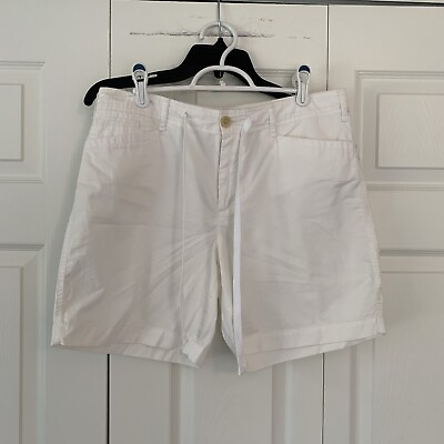 #ad Lauren Ralph Lauren Green Label Women’s White Shorts Size 8 With 7” Inseam. G $18.00
