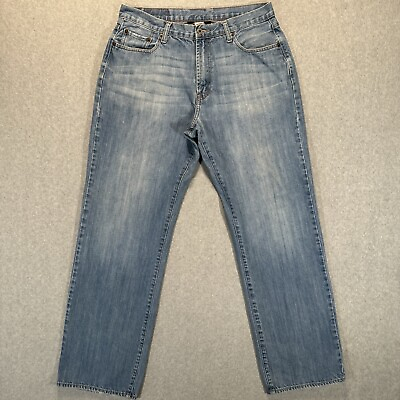#ad Vintage Lucky Brand Jeans Mens 36x32 X Long Inseam 165 Straight Denim Distressed $27.95