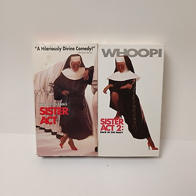 #ad Sister Act 1 amp; 2 VHS Movie Lot Like New $9.95
