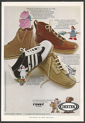 #ad FUNKY by DEXTER Dexter Shoes 1971 Vintage Print Ad $9.75