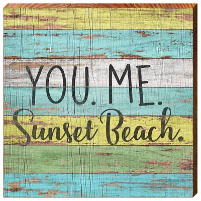 #ad Sunset Beach NC Home Decor Sign Printed On Real Wood HAP12D B 10 1 2quot; x 10 1 2quot; $39.95