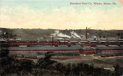 #ad Butler Pennsylvania 1909 Postcard Standard Steel Company $9.63