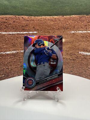#ad Cristian Hernandez Red Lava Refractor 5 2023 Bowman’s Best Cubs RC $50.00