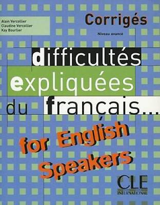 #ad Difficultes Expliquees Du Francais for English Speakers Key Intermediate GOOD $23.20