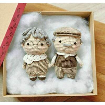 #ad Crochet Grandpa and Grandma Handmade crochet Family Member Crochet Plushie $73.00