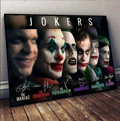 #ad Joker Movie Phoenix Joker and Ledger Joker Signature Poster $11.98