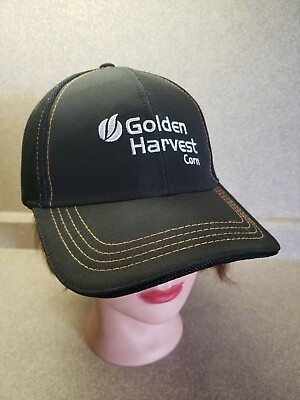 #ad Golden Harvest Corn Farmer Seeds Hat Ball Cap Ag Syngenta Black amp; White $9.95