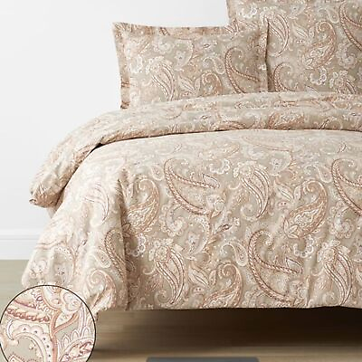 #ad The company store Vintage Paisley Classic Cool Cotton Percale Bed Duvet Cover $98.00