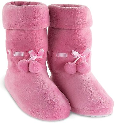 #ad PajamaGram Fleece Slippers for Women Slipper Boots for Women $81.27