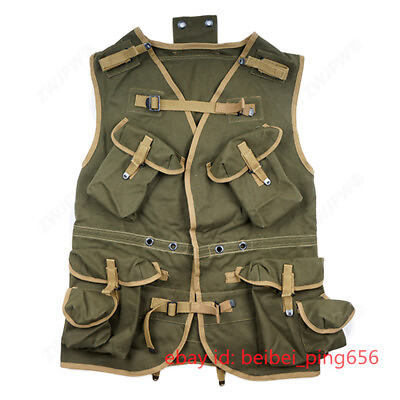 #ad WWII US Assault Vest Army D Day Men#x27;s Uniform Green Khaki $78.19