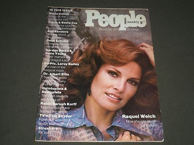 #ad 1974 MARCH 25 PEOPLE MAGAZINE RAQUEL WELCH GREAT FRONT COVER O 8570 $39.99