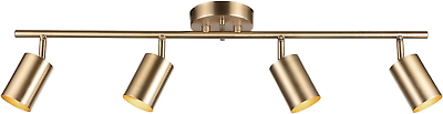 #ad Pratt 4 Light Track Lighting Matte Brass Gold $69.99