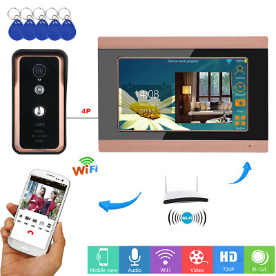 #ad 720P Camera 7” Video Door Phone Intercom System with WiFi Support Smartphone APP $179.99