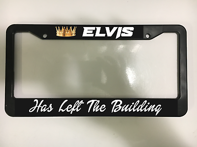 #ad Elvis The King Has Left The License Plate Frame $10.49